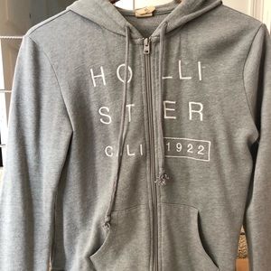 Grey Hollister Zip-up Hoodie